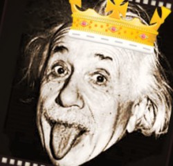 Эйнштейн, показывающий язык преподавателям